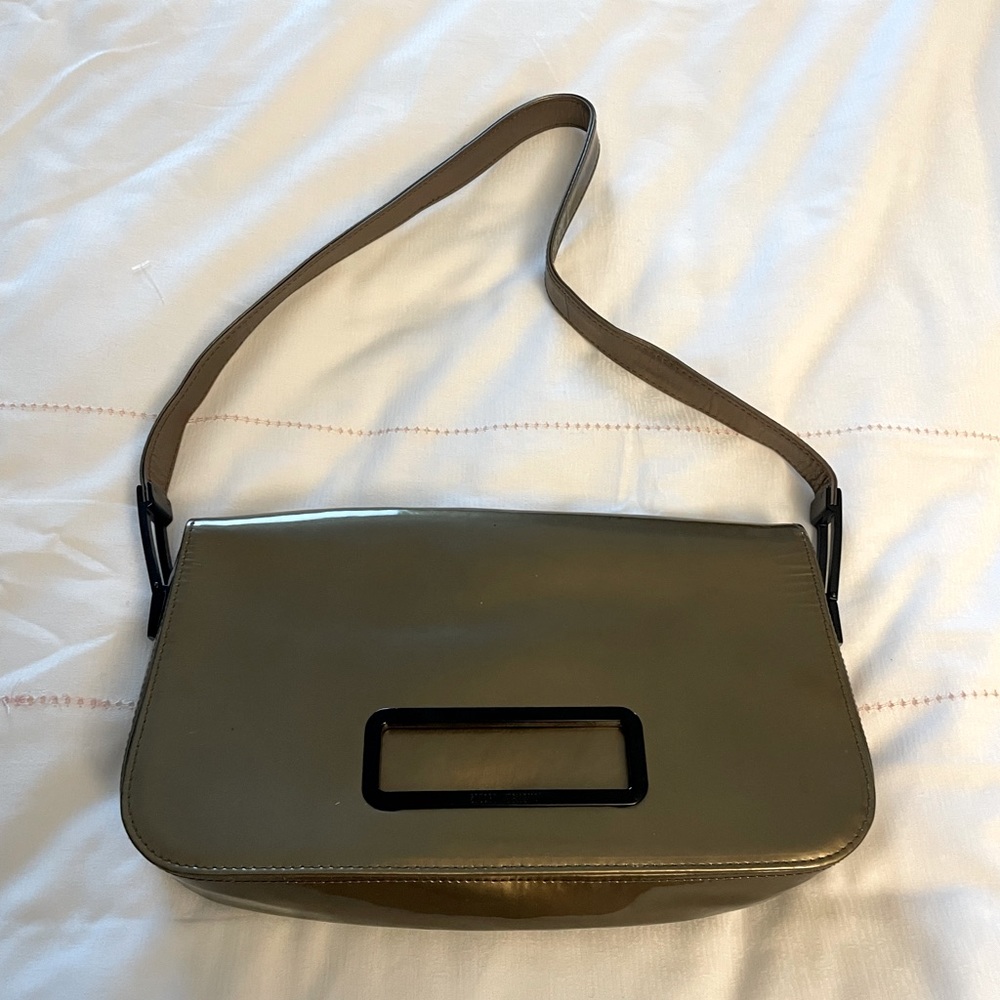 bronze stuart weitzman shoulder bag